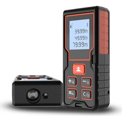 Télémètre infrarouge 40/60/80/100 m, règle électronique, commutation d'unités m/in/ft, écran LCD rétroéclairé, mode graduation, zone et volume (1/5)