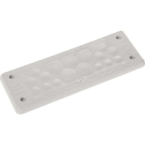 Trelleborg MH-24 F 17-2 LIGHT GREY UL94 V-0 IP65 TPE Screw Plaque traversante TPE gris 1 pc(s) (1/2)