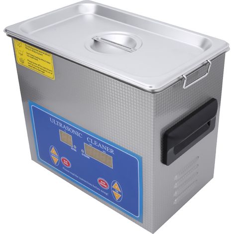 Nettoyeur à ultrasons 4,5 L en acier inoxydable avec minuterie numérique et chauffage, machine de nettoyage de laboratoire, prise 240HTDEU 200-240 V (1/5)