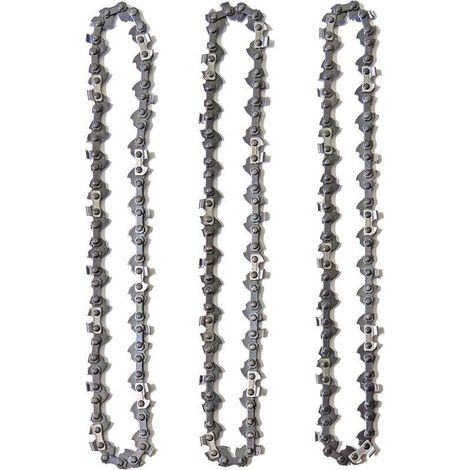 Lot de 3 Chaînes de Tronçonneuse pour Guide 16" (40 cm), 3/8" 1.3mm 56 Maillons, Faible Rebond et Vibration (1/4)