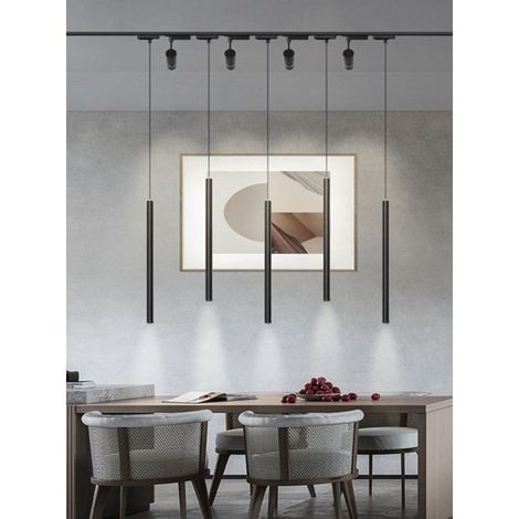 Trade Shop - LAMPADA LED 3W CILINDRO FÜR BINARIO TRACK MONOFASE PROJECT LP-79 - Schwarz (1/2)