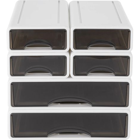 Organisateur de tiroir, empilable, design écologique, BLANC (1/2)