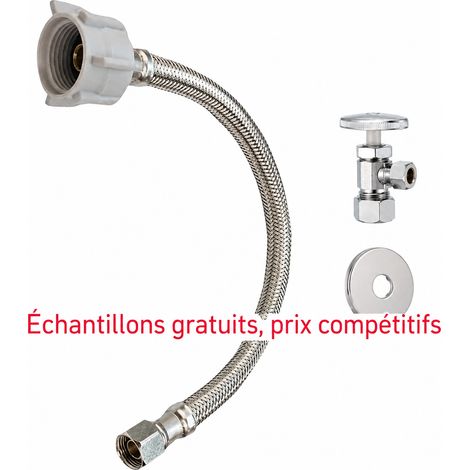 Flexible d'Alimentation WC 12 Pouces Modèle standard Spécification standard 1/2 vers 3/8 OD 1 × 1 × 1 cm 300 g – Livraison gratuite (1/5)