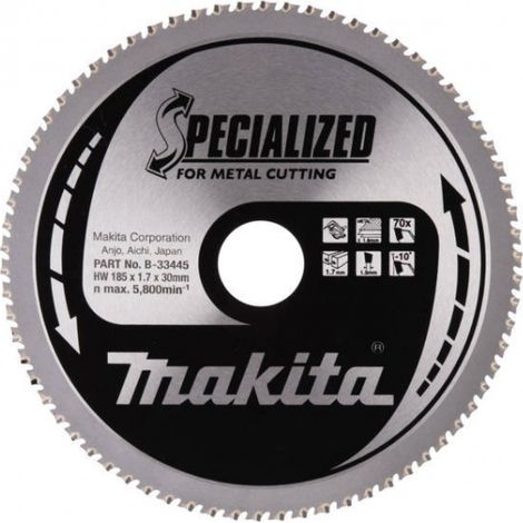 Makita B-33445 Lame de scie circulaire spécialisée 185x30 mm pour tôle (1/4)