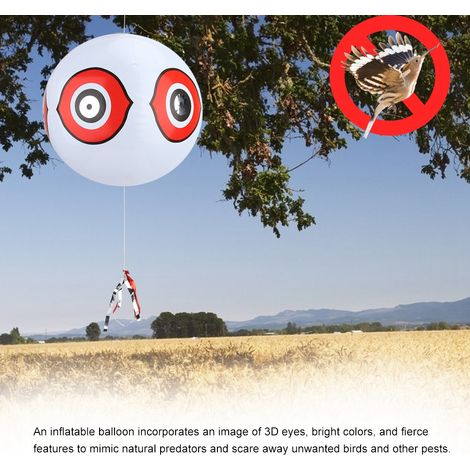 Globo inflable ahuyentador de aves de Terror (blanco) (1/5)