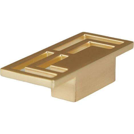 Lntyq Schubladengriffe, elegante Schrankgriffe aus goldfarbenem Kupfer, moderne chinesische Muster, Doppelloch, 2 Griffe (1/3)