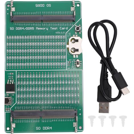 Testeur de mémoire DDR4 DDR5 2 en 1, analyseur de Diagnostic RAM avec lumière LED pour ordinateur portable, ordinateur de bureau et serveur