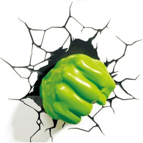 Sticker mural 3D Poing de Hulk - Papier peint pour décoration de chambre YFL (1/5)