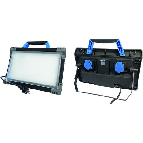 LED Arbeitsleuchte 80W "Optiline" IP54 m. 2x Schukodose m. 3m Anschlußkabel