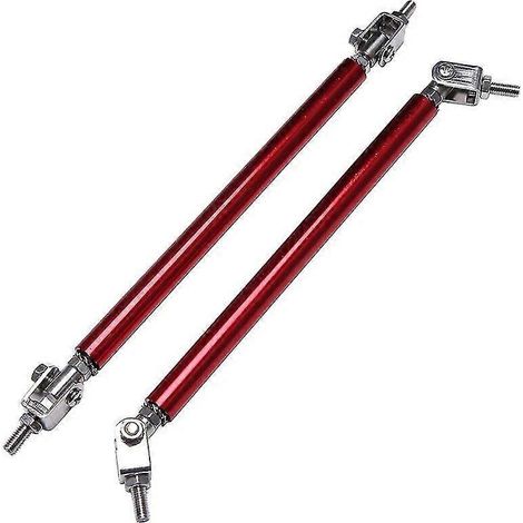 Für Mitsubishi Lancer Evo X 15 cm verstellbare Frontstoßstangenlippe Splitter Streben Zugstreben Spoiler Zugstrebe --15 cm Rot
