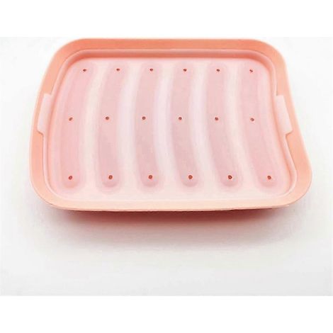 Machine à saucisses rose 6 en 1 - Moule à saucisses DIY pour hot-dogs et jambons faits maison - Moule en silicone - Ustensiles de cuisine (1/5)