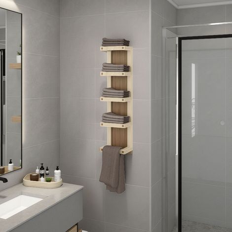 Toallero de pared 5 niveles para baño, Arlington (1/4)