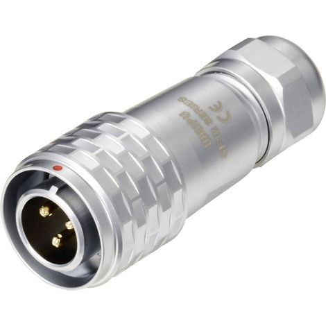 circulaire mâle, droit Ø 12 3 pôles 250 V/AC 13 A IP67 Push-Pull Weipu SF1210/P3 I D93433 (1/3)