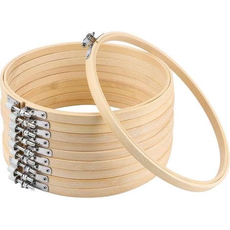 10 aros de bordado de bambú de 20 cm (1/5)
