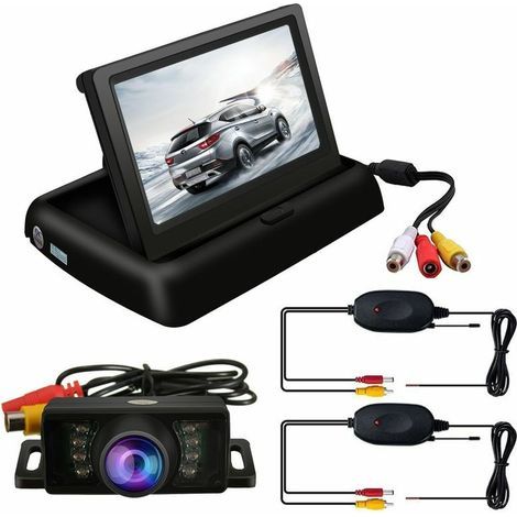 autres – Kit caméra de recul 4,3 pouces sans fil – Moniteur LCD pliable – Vision nocturne – Caméra waterproof à 7 LEDs – Angle 120° (1/4)