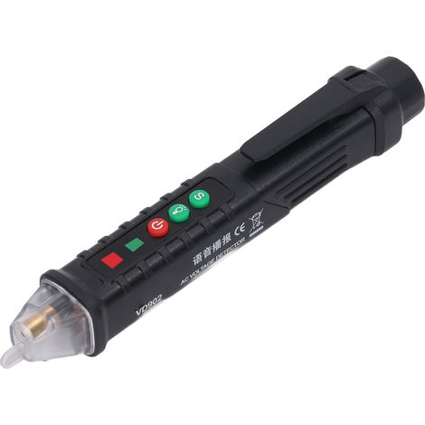 Testeur de tension sans contact AC, détecteur de fil phase et neutre, voltmètre de poche avec annonce vocale, localisateur de rupture de câble électrique. (1/5)
