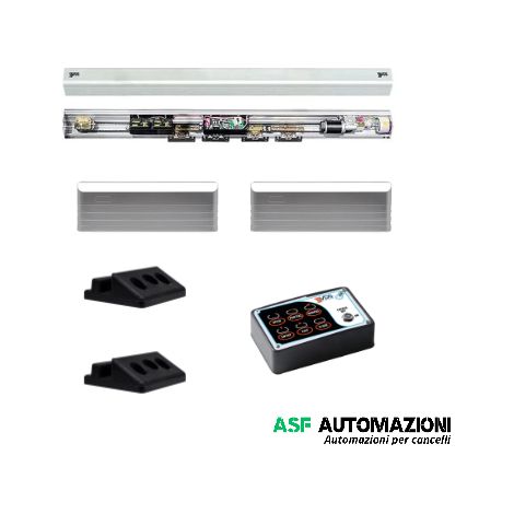 Kit Automazione automatica per porta scorrevole 2 ante con peso Max 150+150kg ad anta - modello GEMINI ADVANCE 608/3120K con accessori completo