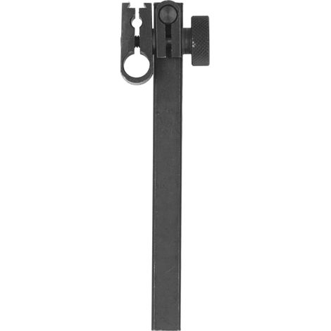 Barra de soporte rectangular de aleación de aluminio para indicador de cuadrante con tapas en los extremos, 9x9x100 mm (1/5)