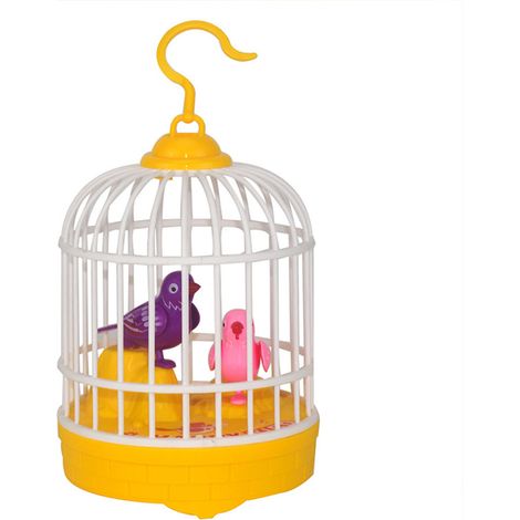Cage à Oiseau Chantant avec Contrôle Vocal et Sons Inductifs pour Enfants (1/4)