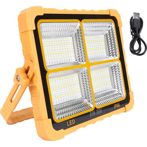 Lampe de travail solaire Portable à LED, 200W, 7000mAh, 15000LM, 288 perles, 4 Modes, lampe de travail d'urgence Rechargeable IP65 (1/5)
