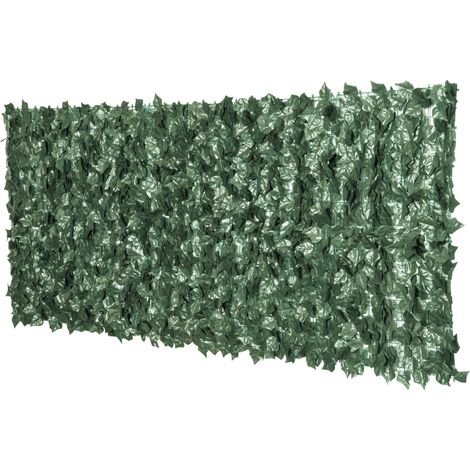 Haie artificielle, brise-vue, rouleau décoratif, 2,4 m de long x 1 m de haut, feuillage réaliste, résistant aux UV, vert