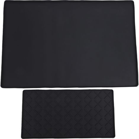 Tapis Silicone Machine à Café 2 en 1 Antidérapant Résistant Chaleur Bord Surélevé pour Égouttoir et Protection Plan de Travail Lot de 2 (1/5)