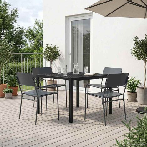 vidaXL Outdoor Furniture Set 5 pcs Anthracite Steel (1/5)