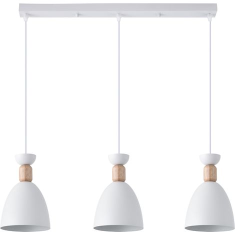 Regleta de techo “Cloe” de tres focos (3xE27) – Blanco (1/5)