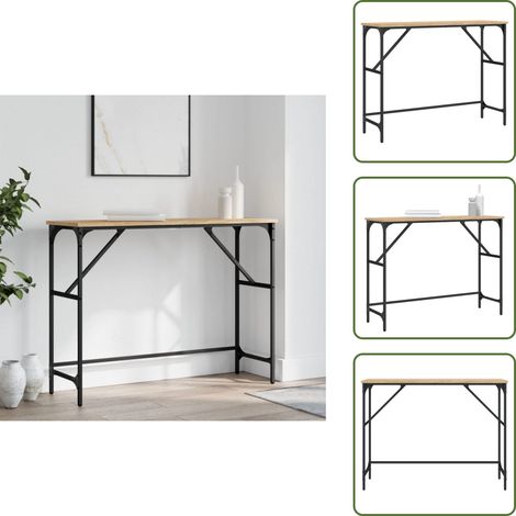 Konsolentisch Sonoma-Eiche 100x32x75 cm Holzwerkstoff - Konsolentisch - Flurtisch - Couchtisch - Wohnzimmerstil - Industrial Style (1/5)