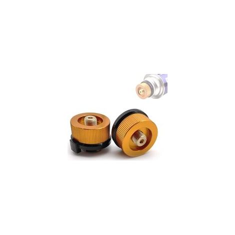 Beinhaltet 2 Grillsteckdosen, Gas, eine Gaskartusche und einen Campingkocheradapter geeignet für Picknicks und Kochen im Freien (orange). – Crezuo