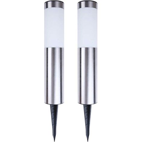 2 Pièces Lampe Solaire Exterieur Jardin, Lumiere Solaire Exterieur avec Lumière Blanche Froide Étanche Eclairage Exterieur Solaire pour Paysage, Chemins, Decoration Jardin Exterieur (1/5)