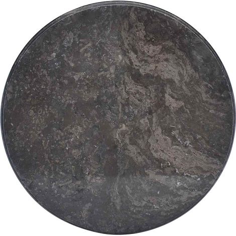 Vidaxl – Plateau de table en marbre noir Ø50 cm – Épaisseur 2,5 cm – Facile à nettoyer – Design élégant pour salle à manger et jardin