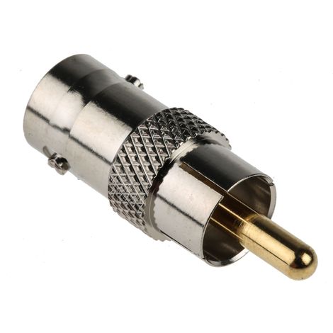 Connecteur RF RS PRO RCA Mâle vers BNC Femelle, Droit, , 75O, 250MHz ( Prix pour 1 ) (1/3)