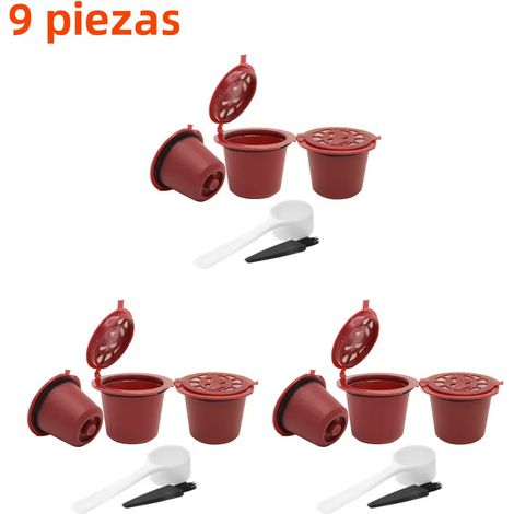 Filtres rechargeables 30-3PCS pour machine à café Nespresso, capsules réutilisables avec cuillère et pinceau, dosettes de café (1/4)