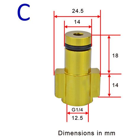 Adaptateur pour nettoyeur haute pression compatible Kärcher, Parkside, Nilfisk, Bosch, Black & Decker, Lavor et Alto. Installation simple et verrouillage rapide-C