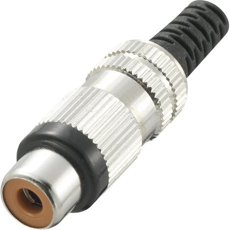 TRU COMPONENTS 595235 Cinch-Steckverbinder Buchse, gerade Polzahl: 2  Rot 1 St.