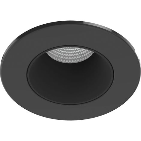 collerette - pour spot encastré aric ef8 - noire - ronde - aric 11039