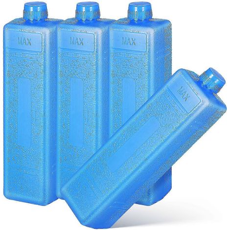 Blocs de glace thermorégulateurs pour environnements froids, réutilisables, bleus, 1600 x 400 x 400 cm, lot de 4 (1/5)