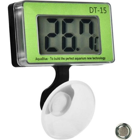 Thermomètre pour aquarium, sonde de température intégrée de haute précision grand affichage numérique Aquarium pour poissons réservoir de mesure de la température du thermomètre