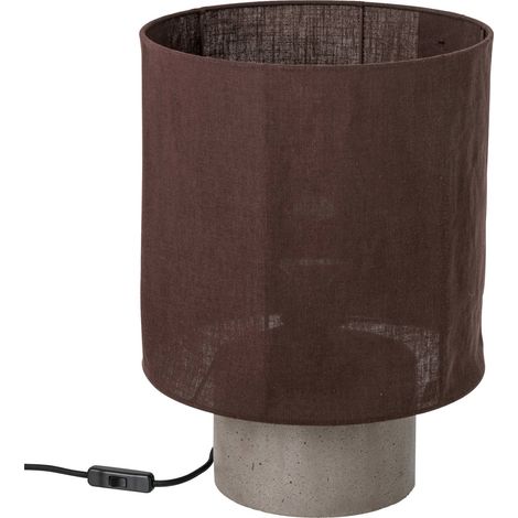 Lampe de table en ciment marron - marron et ciment naturel (1/4)