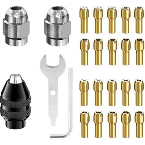Gabarit de serrage, pince en laiton, pince fixe, 20 pièces, mandrin de perçage, adaptateur SDS, mandrin auto-serrant, mandrin en laiton de précision à dégagement rapide, outil de serrage (1/5)