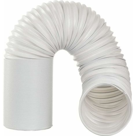 VURAHOME - 2 m flexibler PVC-Abluftschlauch für tragbare Klimaanlagen, Montagerichtung gegen den Uhrzeigersinn (Ø13CM) (1/5)