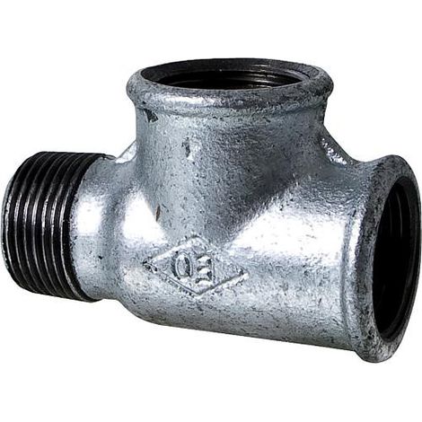 Raccord en fonte malleable galva Nr.134 piece en T fem/fem/male diam. 2" (1/3)