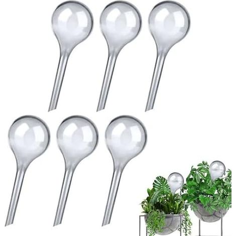 CSPARKV 13 x 5 cm, 6 Stück, kleine Bewässerungskugeln für Pflanzen, PVC, selbstbewässernde Bewässerungskugeln, Pflanzenbewässerungskugeln, Tropfbewässerung, Zimmerpflanzenbewässerung für den Innen- un