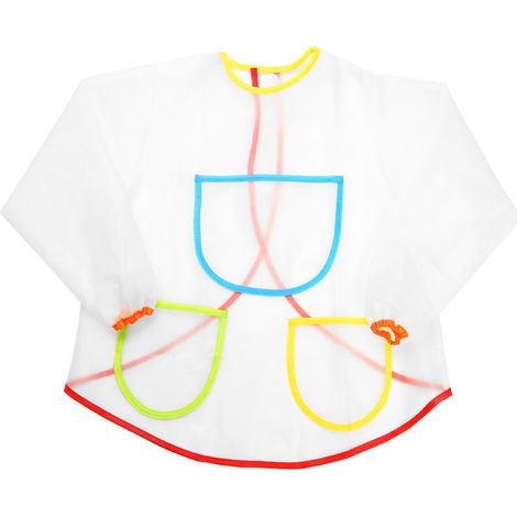 Tablier Enfant Imperméable - Matériau Eva Non Toxique - Pour Peinture Et Loisirs Créatifs - Manche Longue Avec Poche (1/5)