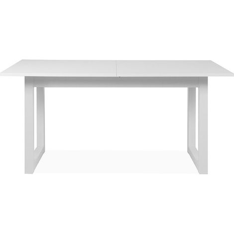 Table à manger extensible 160-200x90x75 cm blanc - SYLON (1/5)