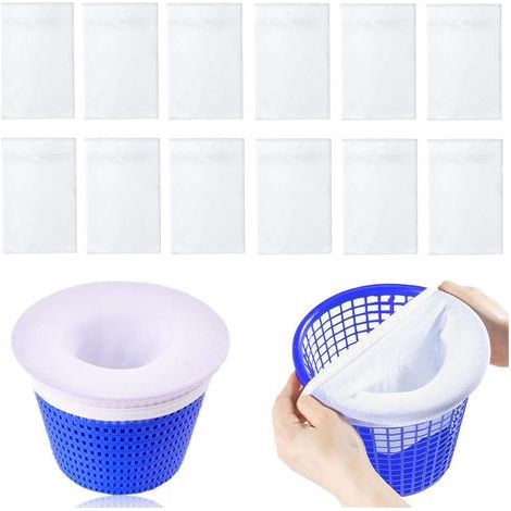 LaBlanc - Pool-Skimmer-Vorfilter, 30-teiliges Paket, wiederverwendbarer Skimmer-Vorfilter für Poolkörbe, fängt Schmutz, Blätter und Haare auf, ideal für eingebaute und oberirdische Pools