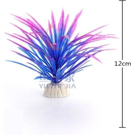 Décoration - aquarium,Plante d'aquarium décorative en PVC, Simulation de jonc artificiel, matériaux de - Type 20 blue-12cm (1/4)