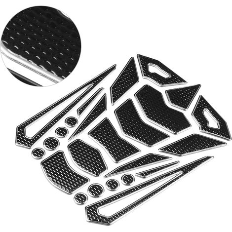Autocollant protecteur universel pour réservoir moto - Antidérapant avec bordure argentée (1/5)