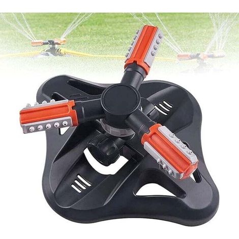 Arroseur de jardin, arroseur automatique, arroseur automatique rotatif à 360 °, arrosage à 3 bras, système d'irrigation de pelouse, de jardin et de pelouse (1/4)